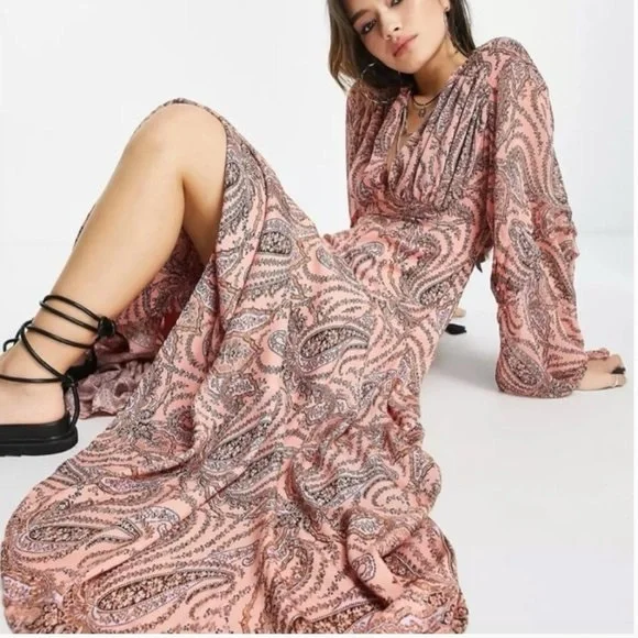 Free People Mirage Long Sleeve Maxi Dress - Picture 1 of 5
